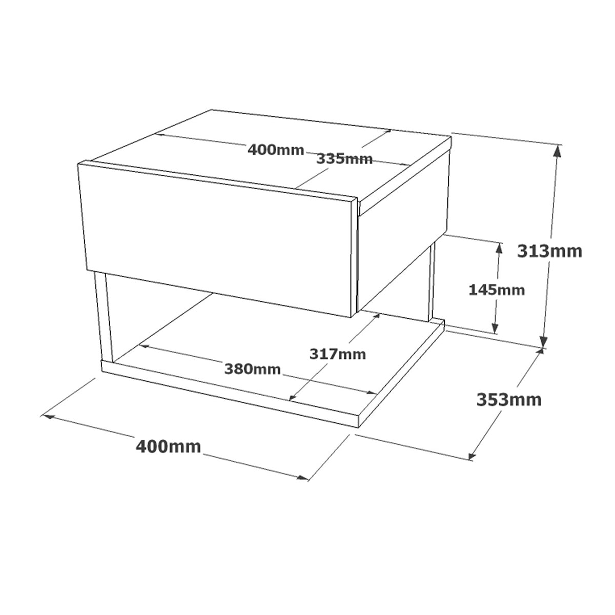 Venprodin | Aparador  - 150x101x40 cm - Roble/Blanco