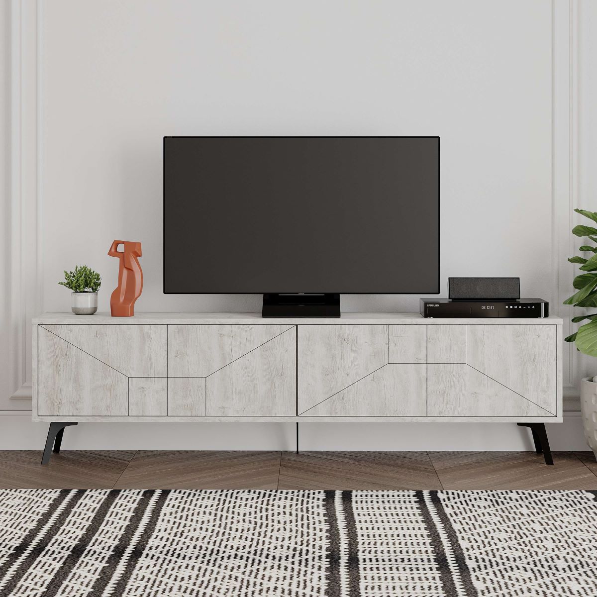 Mueble Tv Dune 180 cm Blanco