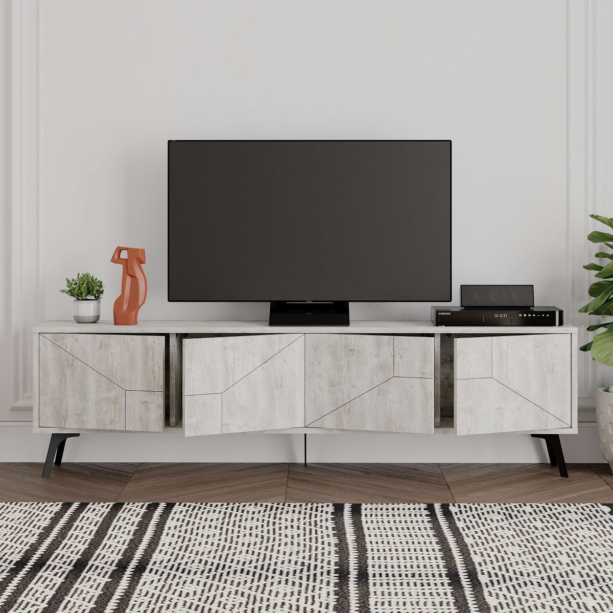 Mueble Tv Dune 180 cm Blanco