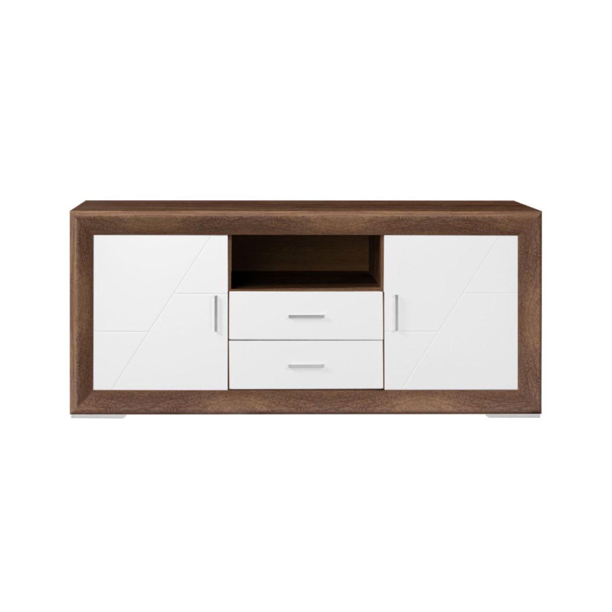 Mueble para TV - 140x59.6x41.5 cm - Blanco/Nogal