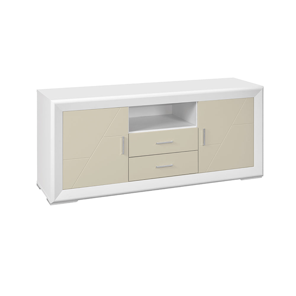 Mueble para TV - 140x59.6x41.5 cm - Blanco/Nogal