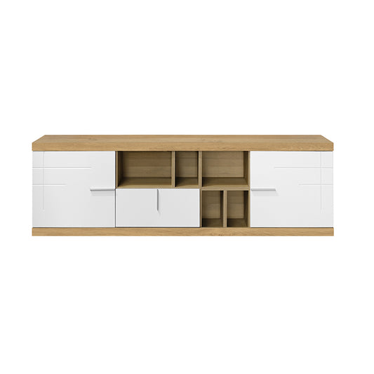 Venprodin | Mueble para TV - 180x55.6x40 cm  - Roble Blanco