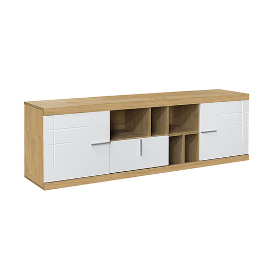 Venprodin | Mueble para TV - 180x55.6x40 cm  - Roble Blanco