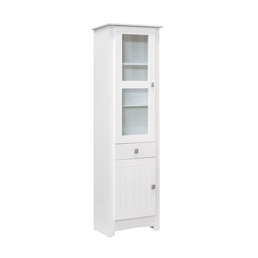 Venprodin | Vitrina Una Puerta - 56x192x40 cm - Blanco