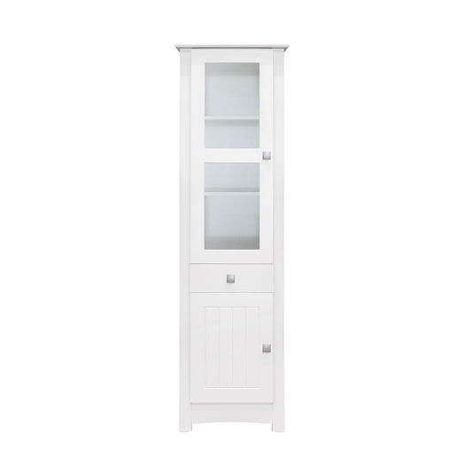 Venprodin | Vitrina Una Puerta - 56x192x40 cm - Blanco